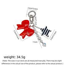 Encantos de bolso, decoración de mochila, lazos con estampado de guepardo y leopardo, llavero para bolso, accesorios de coche para mujeres - Multicolor - Ver 3