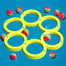Nuovo gioco interattivo galleggiante in EVA - Anello da lancio giallo - Palla da lancio per piscina estiva - festa - Gioco