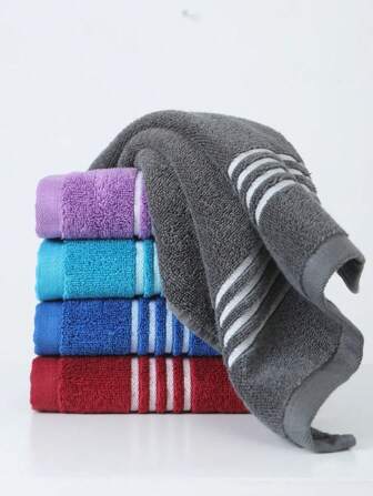 1/5/10条方形手帕，34*34厘米，纯色，简约设计。吸水速干手巾，适用于浴室、厨房、旅行、酒店，适合男士、女士、情侣、四季、学校、返校、旅行、旅行必需品、家居必需品、毛巾、护肤品等场合。