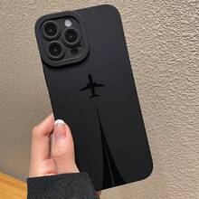Minimalist Black Airplane Pattern Phone Case Compatible With IPhone 16/16Plus/16Pro/16ProMax/IPhone 15/15Plus/15Pro/15ProMax/IPhone 14/14Plus/14Pro/14ProMax/IPhone 13/13Pro/13ProMax/IPhone 12/12Pro/12ProMax/IPhone 11/IPhone11Pro/11Pro Max/Dustproof Personalized Shockproof - 混合顏色 1 - 查看 2