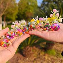 1pcs Random Bottom & Floral Design Super Bright Glow In The Dark Vase, Artificial Flowers, Creative Car Dashboard/Desk Glass Decor - Nhiều màu - Xem 7