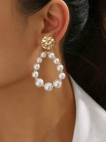 1 par de pendientes de aro colgantes con conchas y cuentas, estilo playa de verano para mujer, aretes a juego para vacaciones en la playa de estilo casual