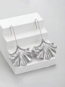 1 Pair Stylish Ginkgo Leaf Texture Earrings For Women – All-Season Fashion Jewelry For Daily Wear | Leaf Design, Perfect Best Friend Gift For Back-To-School, Halloween, Christmas, Valentine's Day & More, Casual Accessory