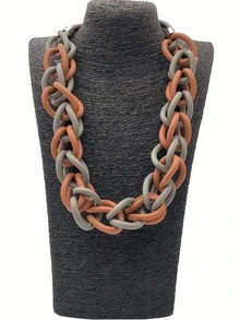 MARLIWOO 1pc Handmade Gothic Style Necklace, Fashion Punk Party Accessory - Multicolor - View 20