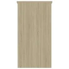 Larryhot Bureau Chêne Sonoma 80x40x75 cm Aggloméré, solide et durable, facile à assembler, beau, idéal pour la décoration de la maison et les cadeaux - Tabac - Voir 4