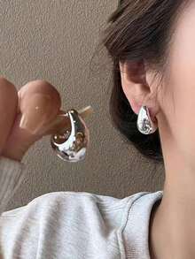 4件套时尚水滴形耳环，适合女性日常佩戴 - 兩對水滴耳環 - 查看 4