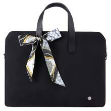 General Computer Bag 13-14 Inches, Single Shoulder Crossbody, Shock Resistant, Multi Compartment File Bag, Male And Female Universal Bag, Silk Scarf Bow - Multicolor - View 3