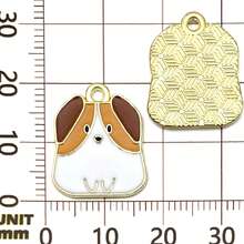 5/12 件可爱珐琅狗饰品卡通宠物狗动物吊坠适用于 DIY 手链项链耳环钥匙扣珠宝制作工艺品配件 - 彩色 - 查看 10