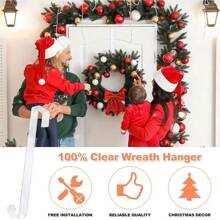 1 Classico Stile Trasparente Ghirlanda di Fiori in Plastica Gancio per Porta, 30 cm 38 cm - Gancio Multifunzionale per Porta, Adatto per Decorazioni Natalizie, Decorazioni per Capodanno, Organizer per Benvenuto per Decorazioni Natalizie per la Casa, Decorazioni per la Casa, Decorazioni Natalizie, Decorazioni per la Stanza, Inverno