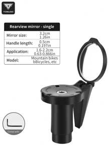 TOSUOD 1Pair Bicycle Rearview Mirror With 360° Rotatable HD Convex Oval Mirror - Quick Installation Carbon Fiber Look Black For Road Mountain Bikes, Vehicle-Specific Fit Cycling Gear, Sleek Bike Accessory | Durable Construction