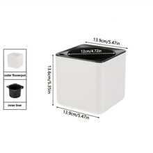 1 Pieza, Maceta con indicador de nivel de agua, Maceta autorriego, Maceta cuadrada con depósito de agua, Maceta cuadrada sin agua, Maceta de vivero, Sistema de riego automático para el jardín, Apto para macetas de interior y exterior