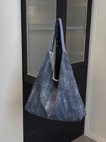 大容量时尚小众韩版休闲单肩托特包休闲简约手提包腋下包适合逛街郊游通勤