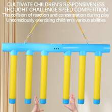 1件装快速反应速度接球游戏，益智室内运动及注意力训练玩具，采用耐用塑料制成，颜色混合，趣味反射挑战投掷接球玩具游戏，适合儿童和成人，提高手眼协调能力和反应速度，家庭互动游戏和儿童玩具，可用于团队建设、野餐、学校活动、新年节日派对礼物。 - 彩色 - 查看 8