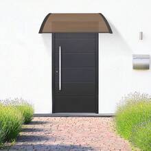 Canopy For Front Doors Awning Roof Made Of Polycarbonate Durable Door Roof Canopy Rain And UV Protection - Brown 5 - View 2
