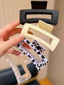 4pcs/Set Stylish Square Hair Clips, Multi-Color Fashion Hair Accessories Gifts Suitable For Cute Girls, Fit For All Occasions
