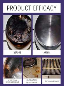 jakehoe 厨房清洁膏，不锈钢锅具清洁剂，除锈除臭剂，有效清洁水龙头、门把手、浴室、水槽、厨房用具，不会损伤金属（随机新旧包装）