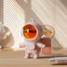 Car Keychain - Enfeite de luminária de pôr do sol de astronauta - rosa - Ver 4