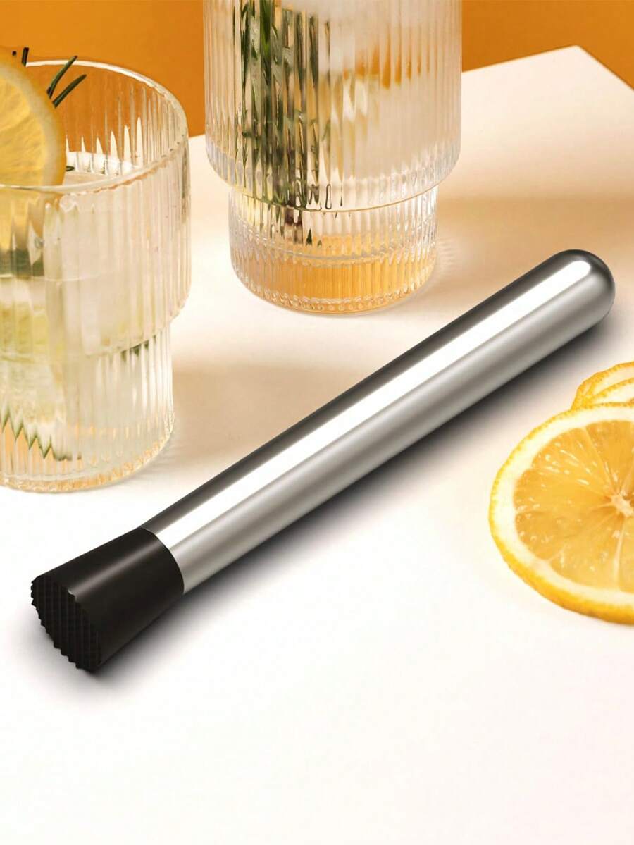 3pcs/Set Stainless Steel Cocktail Muddler And Stirring Spoons, Bar Tools Set - Easily Make Delicious Mojitos And Other Fruit-Based Beverages