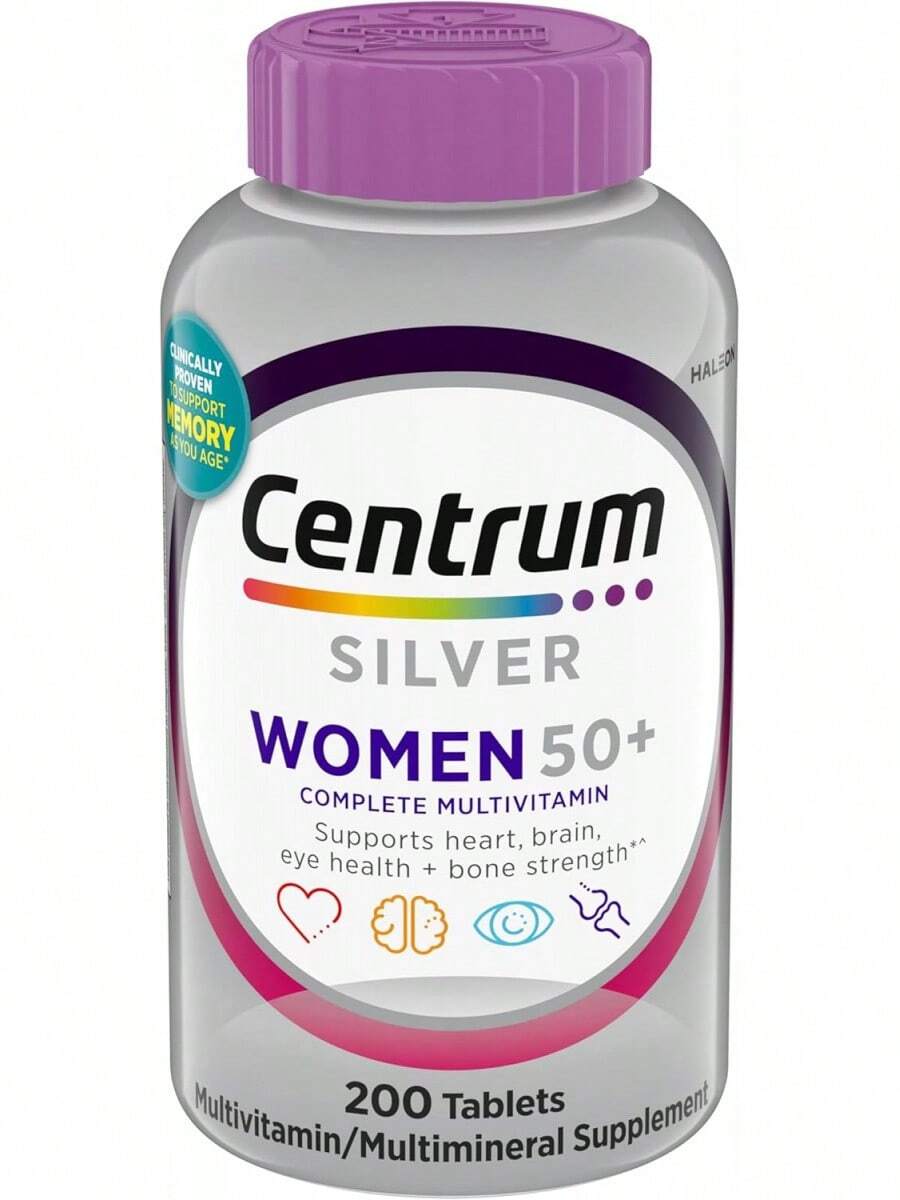 Centrum Silver Women's Multivitamin For Women 50 Plus, Multivitamin/Multimineral Supplement With Vitamin D3, B Vitamins, Non-GMO Ingredients, Supports Memory And Cognition In Older Adults - 200 Cttxpbjp1 - 1 - 查看 1