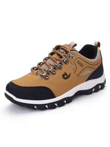 Men Hiking Shoes Waterproof Non-Slip Sport Shoes Casual Running Camping Shoes Outdoor Sneakers For Men - 黃色 - 查看 2
