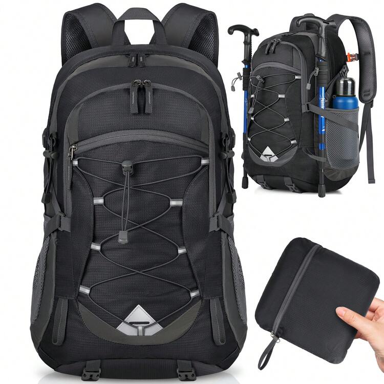 NEWHEY 40L Lightweight Foldable Backpack, Unisex Waterproof Camping Hiking Backpack, Suitable For Men, Women, Teachers, College Students, Outdoor, Travel, Picnic, Sports - Multicolor - View 5