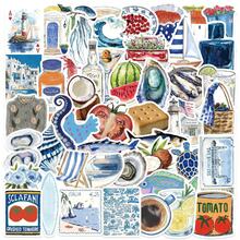 50 件美学海洋贴纸，适用于笔记本电脑、Kindle、剪贴簿、日记本、手提箱、滑板、水瓶、笔记本、乙烯基幻想动漫贴花、学校用品、返校 - 彩色 - 查看 6