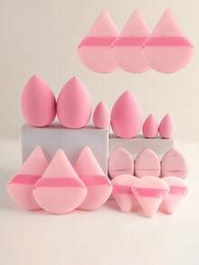 3pcs/8pcs/15pcs/24pcs Triangle Flocked Beauty Makeup Sponge Sets, Soft Fluffy Textured, For Face/Body Powder Puff, Cosmetic Mixing Tools Assorted Sets,Makeup,Cheap,Room Decor,Vanity,Travel,Bedroom,Makeup Accessories,Puff,Makeup Blender,Powder Puff,Makeup Sponge,Cheap,Stocking Stuffers,Makeup,Makeup Tools,Cheap Stuff,Gifts,Gifts For Women,Christmas Gifts - Pink - View 13