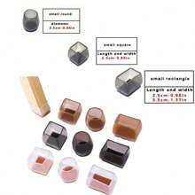 4/8pcs, Square/ Round Chair Leg Protectors For Hardwood Floors, Silicone Felt Furniture Leg Cover Pad For Protecting Floors From Scratches And Noise, Smooth Moving For Chair Feet - Multicolor - View 7