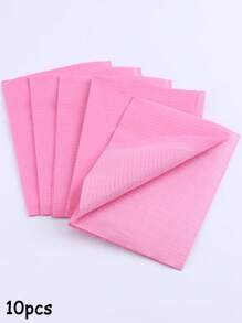 Disposable Pink Nail Art Table Mat 3 Lays Waterproof Clean Paper Foldable Multifunction Beauty Tattoo Dental Drapes Waterproof Tablecloth Cleaning Manicure Napkins Manicure Supplies