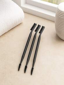 114/14/9/6/3/2pcs Spiral Tapered Brush Heads, Multi-Functional Combination Set, Suitable For Daily Commute, Beginner Practice, Party Makeup, Eyebrow Grooming - Black - View 6