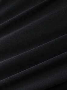 1. Plus Size Women's Solid Color Casual Pocket Slit Round Neck Long Sleeve Maxi Dress, Thanksgiving Long Dress, Elegant Women Black Maxi Dress