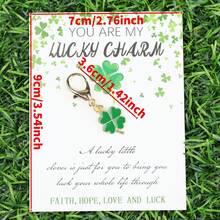 5pcs/10pcs Four - Leaf Clover Keychain, Lucky Keychain, With "You Are My Lucky Charm" Inspirational Cards, Lucky S For Birthday, Friendship, Back-To-School, St. Patrick's Day, Bag Charms Car Accessories Cute Goth Y2k Halloween Accessories Teachers Day Christmas Gift Ideas Bag Lanyards With Id Holder
