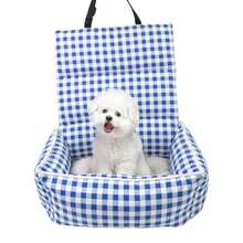 HAZOOWILL 2-In-1 Dog Car Seat, Portable & Detachable Travel Booster For Small Dogs & Cats, Soft Convertible Bed With Breathable Summer Design, Adjustable Leash And Buckle, Fits Front & Back Seats