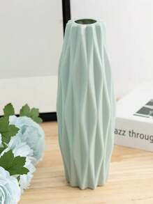 1 pezzo Vaso geometrico creativo, vaso per profumo di fiori per la decorazione della casa, vaso per fiori finti in plastica che imita la ceramica, adatto per soggiorno, camera da letto, ufficio, decorazione per feste e vacanze