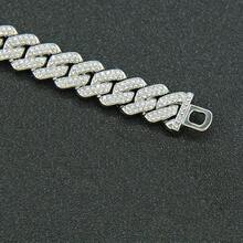 1pc Men's Luxury Fully Iced Out Rhinestone Hiphop Cuban Link Chain Bracelet - Bracelet - View 6