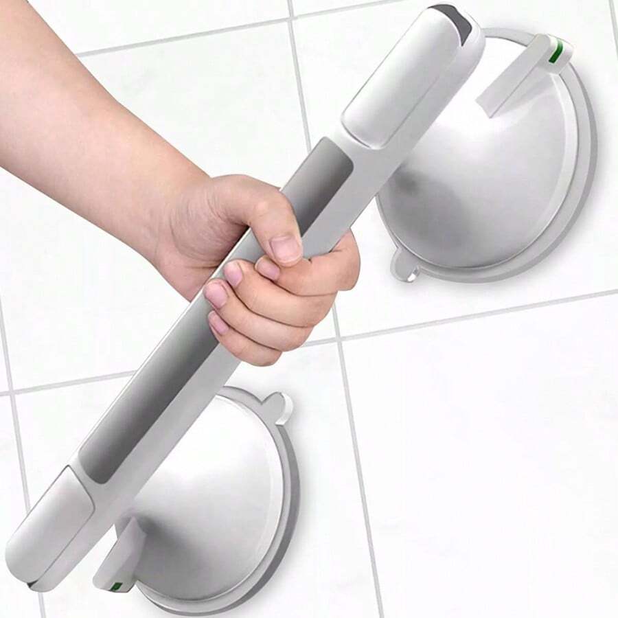 Support Hand Rail Handle Bar Grip Grab Suction Bath Bathroom Shower - Grey - View 1