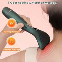 STUKUNI 1200mAh wiederaufladbares elektrisches Massagegerät, Heizung Vibration Gua Sha Board, Knopfsteuerung, für Schulter, Nacken, Gesichtsmassage, Pflegeartikel für den Heimgebrauch, Muttertag, Vatertag, Weihnachten, Urlaubsgeschenk