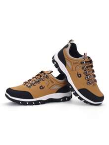 Men Hiking Shoes Waterproof Non-Slip Sport Shoes Casual Running Camping Shoes Outdoor Sneakers For Men - 黃色 - 查看 6