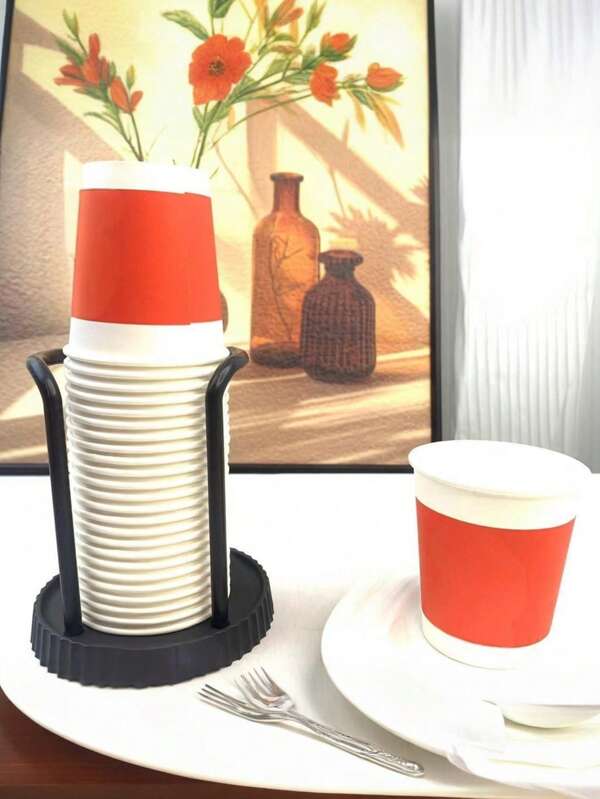 1 Pcs Disposable Paper Cup Holder, Coffee & Tea Cup Storage Rack, Multi-Purpose Desktop Cup Organizer, Household Essential For Family Gathering, Outdoor Camping
