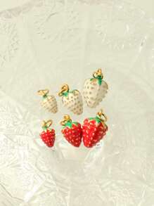 1 Pc Fashion Jewelry Compact Pendant Cherry Strawberry Mango Watermelon Stainless Steel Fruit DIY Women's Vacation Beach Accessories And Accessories