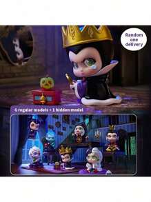 Figuras de la serie "Nacido para rebelarse" de los villanos de Disney en caja ciega, figuras coleccionables de personajes villanos de Disney que incluyen a la Reina Malvada y talla grande, con una elaboración detallada y accesorios icónicos, elemento sorpresa con entrega aleatoria, perfecto para fans y coleccionistas de Disney