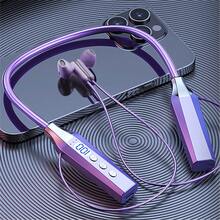 1pc Magnetic Design Button Control Soft Silicone Flexible Neckband HiFi Stereo Wireless Earphones, Fashion Wireless Music Headphones With 60 Hours Playtime