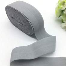 2Yards 1" (25mm) Elastic Ribbon Fold Over Elastic Spandex Satin Band Ties Hair Accessories Lace Trim