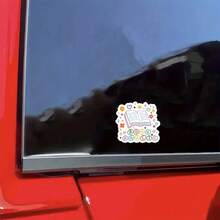 3-Inch "Bookaholic" Sticker - Whimsical Book - Themed Vinyl Sticker With Colorful Floral & Book Illustration For Laptops, Notebooks, Water Bottles, Reading Nooks, And Book Lover Spaces | Great For Bibliophiles, Bookworms, Literary Enthusiasts, And Cute Decor Fans | Perfect For Showcasing Book Fandom, Adding Playful Flair, And Celebrating Reading Magic | Charming Sticker For Book - Related Adventures, Cozy Reading Vibes, And Whimsical Decor