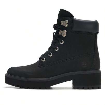 Timberland 女士馬丁靴日常戶外厚底耐磨高筒靴經典黑色休閒靴A5NYY015