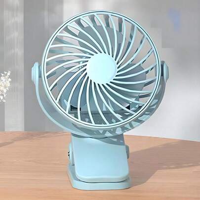 1个可充电风扇/多功能风扇/可夹/可立/可挂/可手持/多功能婴儿车风扇/适用于多种场景 ABS材质轻巧美观 500mAh大容量电池，续航时间长，不同于普通型号