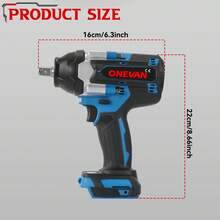 Electric Wrench Spanner 1/2" Impact Wrench Drill Driver Screwdriver For Onevan 18v Battery(Battery And Charger Not Include) - UK Plug(220-240V) - View 6