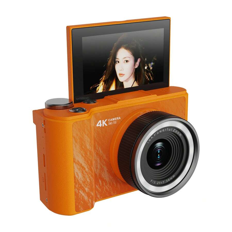 W&O 2MP AF Digital Camera With 3.0-Inch Display 2500mAh Battery 128GB Expandable Type-C Charging MP3 Player Video Recording Flash Light Games Album