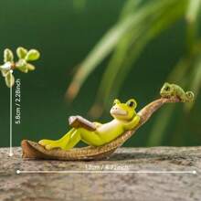 1pc Resin Frog Ornament, Outdoor Garden Yard Lawn Decor, Home Decor, Animal Figurine