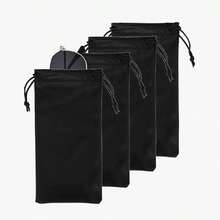 10件超细纤维太阳镜袋、带抽绳的眼镜袋、超软纤维太阳镜/眼镜收纳袋